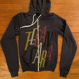 American Apparel Tegan and Sara Zip Hoodie Navy XS